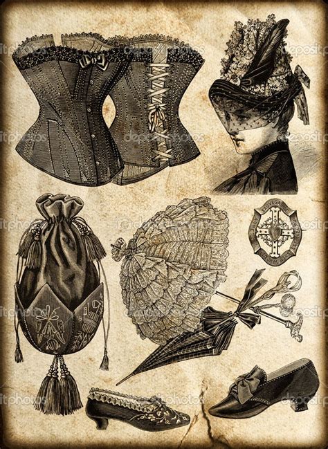 Victorian Era Accessories for Paper Dolls