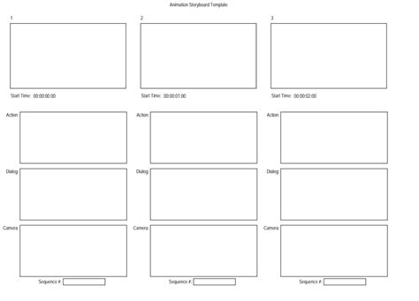 Video Storyboard Template Layout