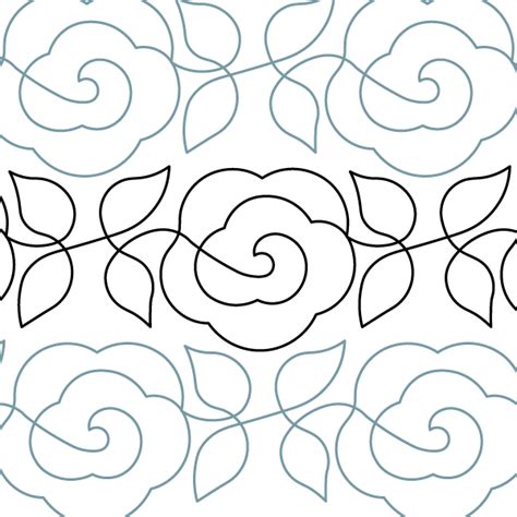 Vine machine quilting template