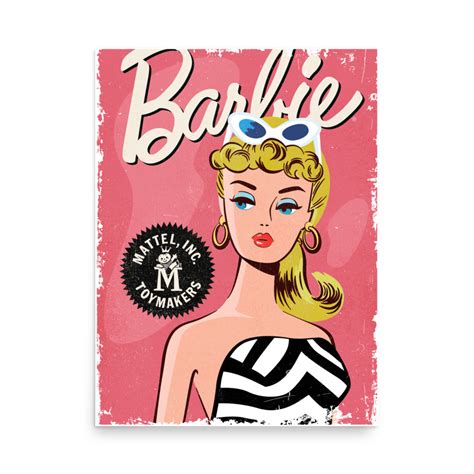 Vintage-inspired free printable Barbie posters