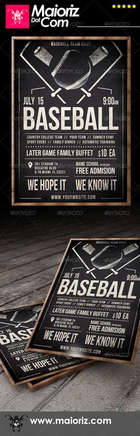 Vintage Baseball Flyer Template