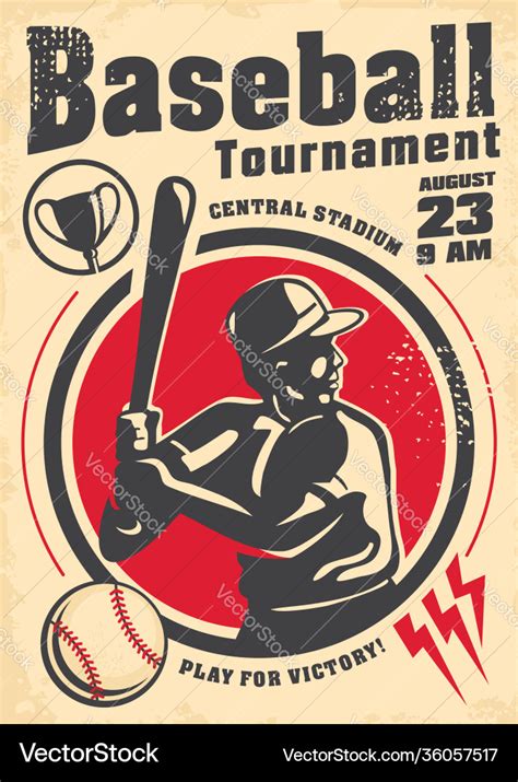 Vintage baseball poster