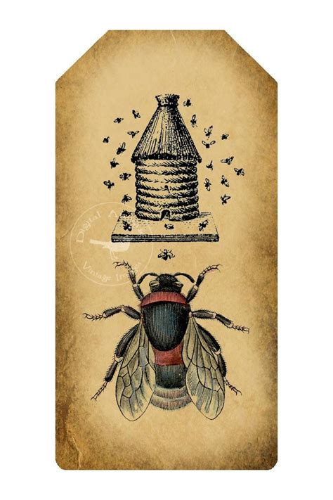 Ideas for using vintage bee printables