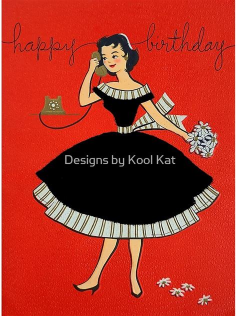 Vintage Happy Birthday Mom Card