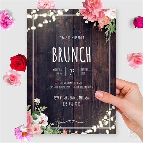 Vintage Brunch Invitation Template