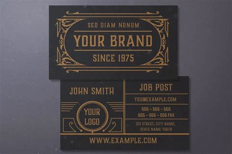 Vintage Business Card Templates