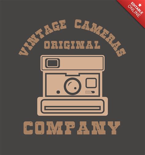 Vintage camera logo template