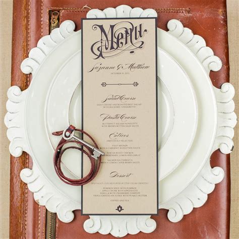 Vintage Chic Menu