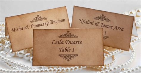 Vintage Chic Place Card Template