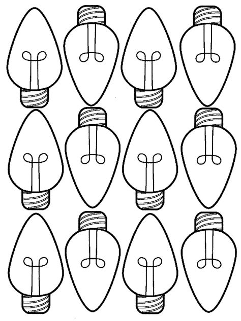 Vintage Christmas Light Bulb Printable