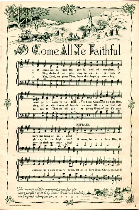 Vintage Christmas Sheet Music