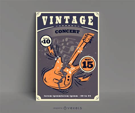 Vintage Concert Poster Template Ideas