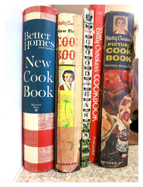 Vintage cookbook collection in a 1:12 scale