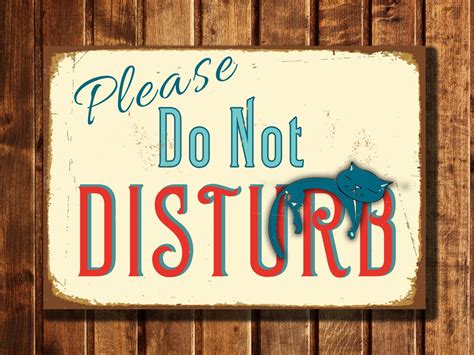 Vintage Do Not Disturb Sign