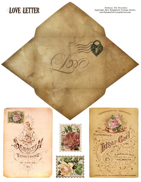 Vintage Envelope Templates for Letters