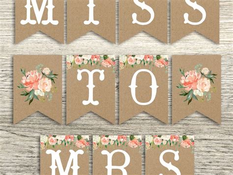 Vintage Floral Bridal Shower Banner