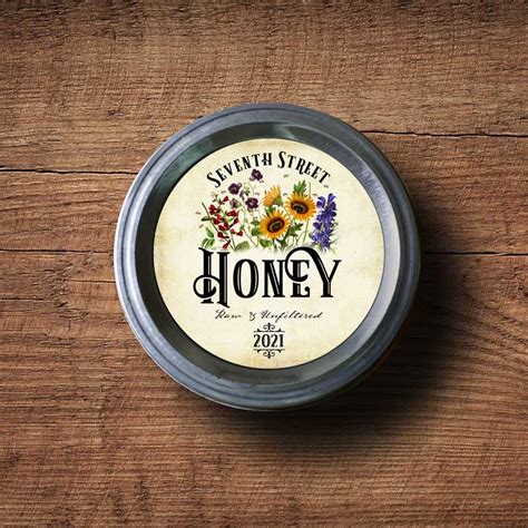 Vintage Floral Honey Label