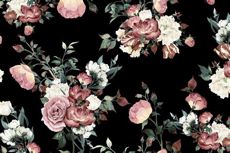 Vintage floral wallpaper