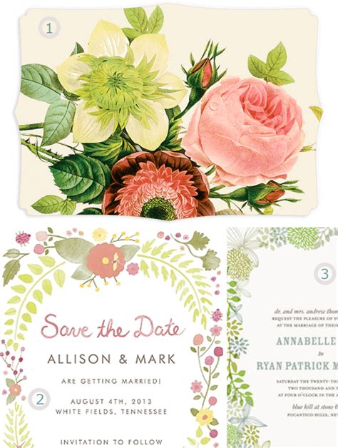 Vintage Floral Wedding Invitation