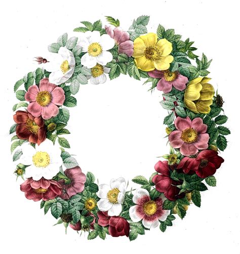 Vintage Floral Wreath Printable