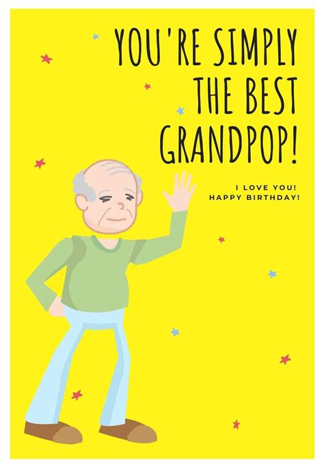 Vintage Grandpa Birthday Card