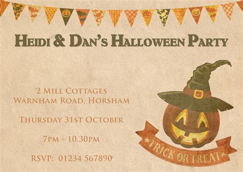 Vintage Halloween Party Invitation