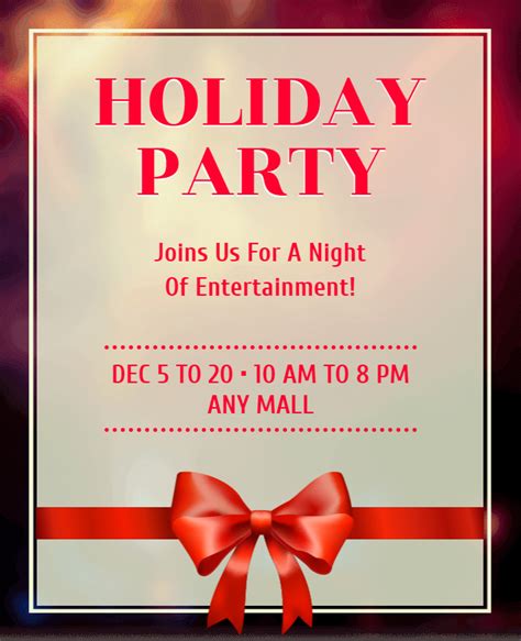 Vintage Holiday Party Flyer Template