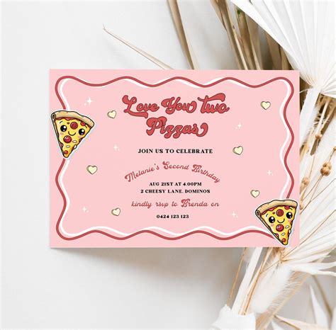 Vintage-Inspired Pizza Party Invitation