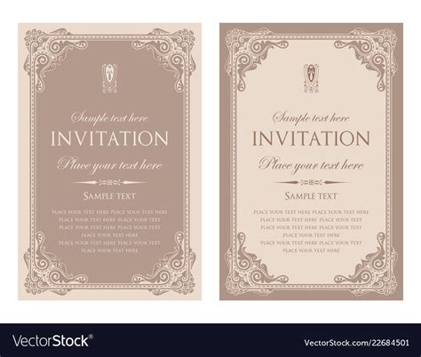 Vintage Invitation Card Template