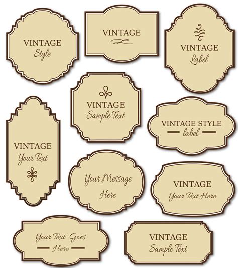 Vintage Labels Templates