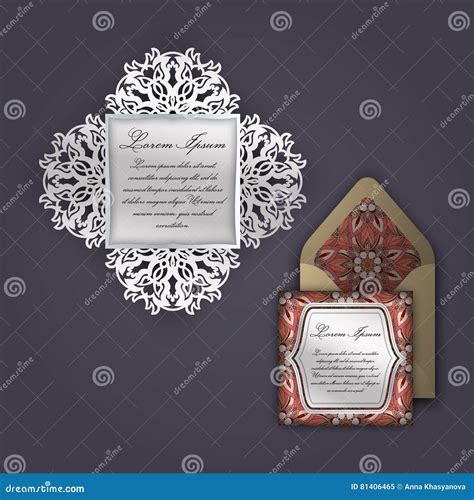 Vintage Lace Envelope Template