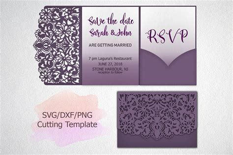 Vintage Lace Tri-Fold Wedding Template