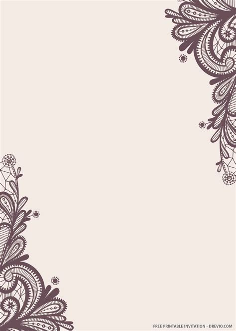 Vintage Lace Wedding Invitation Template