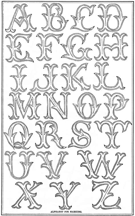 Vintage Letter Stencils