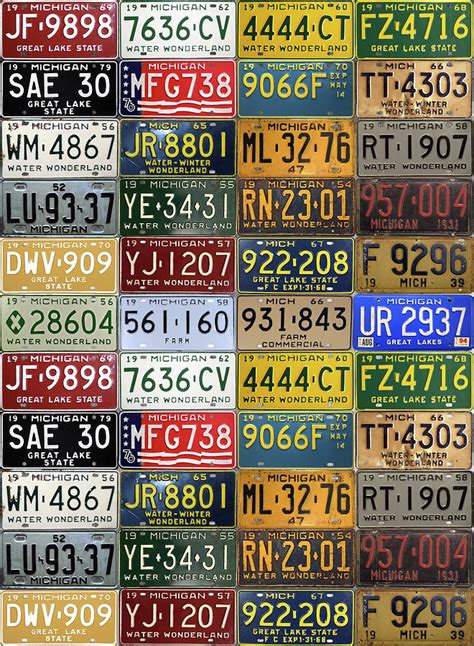 Vintage License Plate Templates