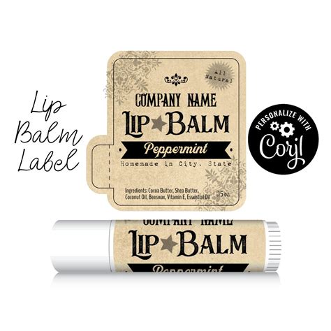 Vintage Lip Balm Label Template