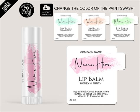 Vintage Lip Gloss Label Template