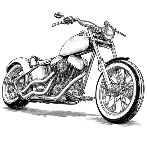 Vintage Motorcycle Coloring Page