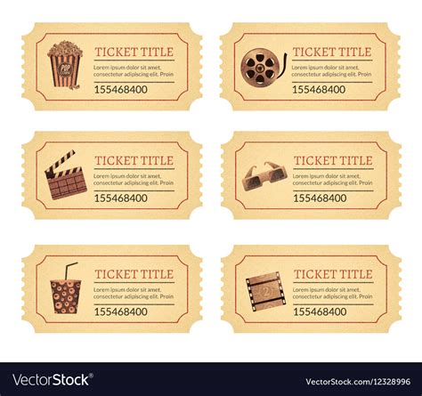 Vintage Movie Ticket Templates