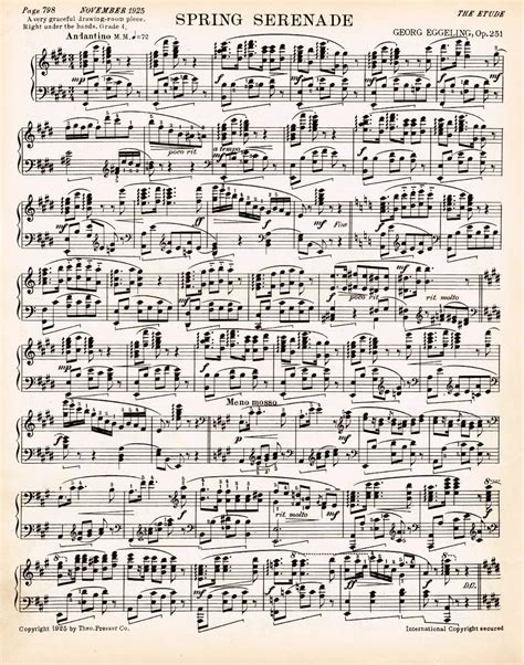 Vintage music sheet