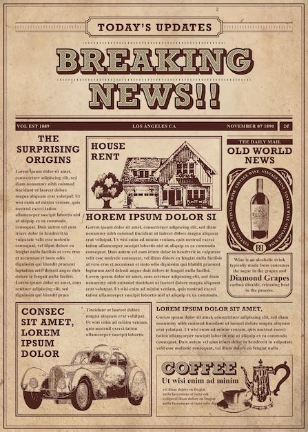 Vintage Poster Newspaper Template