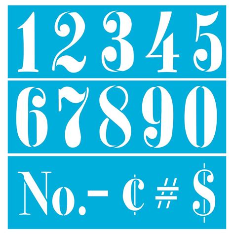 Vintage Number Stencil