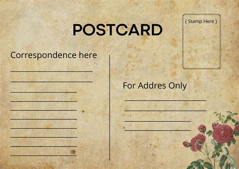 Vintage postcard template with a landscape design