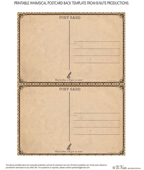 Vintage postcard template with a still life design