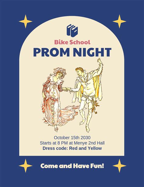 Vintage Prom Flyer Template