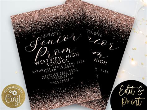 Vintage Prom Invitation