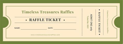 Vintage Raffle Ticket Template