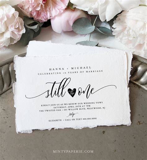 Vintage Renewal of Vows Invitation Template