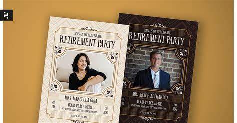 Vintage Retirement Party Invitation