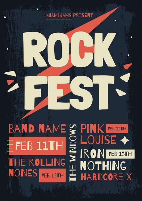 Vintage Rock Band Poster Design